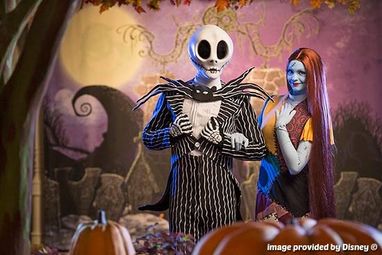 Jack Skellington and Sally at the Disney World Halloween Not So Scary Party