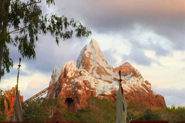 View of the Mountain at Expedition Everest in Animal Kingdom Disney World