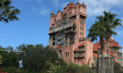 View of the incredible dropping Tower of Terror in Orlando Fl