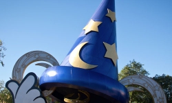 View of Mickey's Giant Sorcerer's Hat at Hollywood Studios Orlando