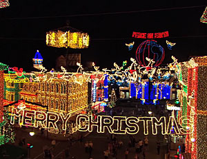 View of the Street watching the Osborne Family Spectacle of Dancing Lights