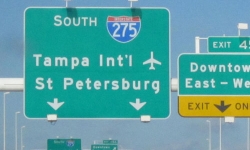 Interstate 275 Tampa Florida Exit Sign